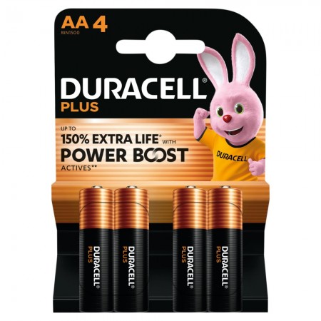 Duracell AA Plus Power Boost šarminės baterijos 4 vnt.